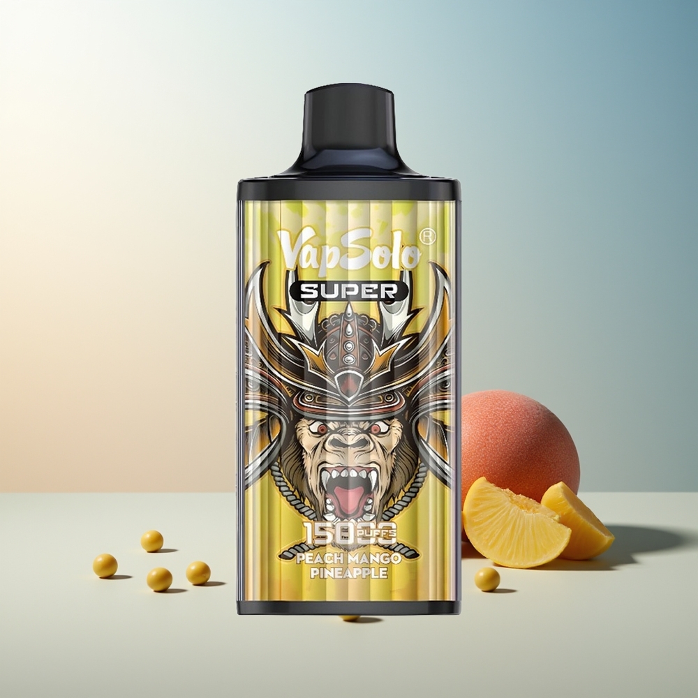 Vapsolo Super 15000 Puff 40ml 850mAh Type-C Şeftali Mango Ananas