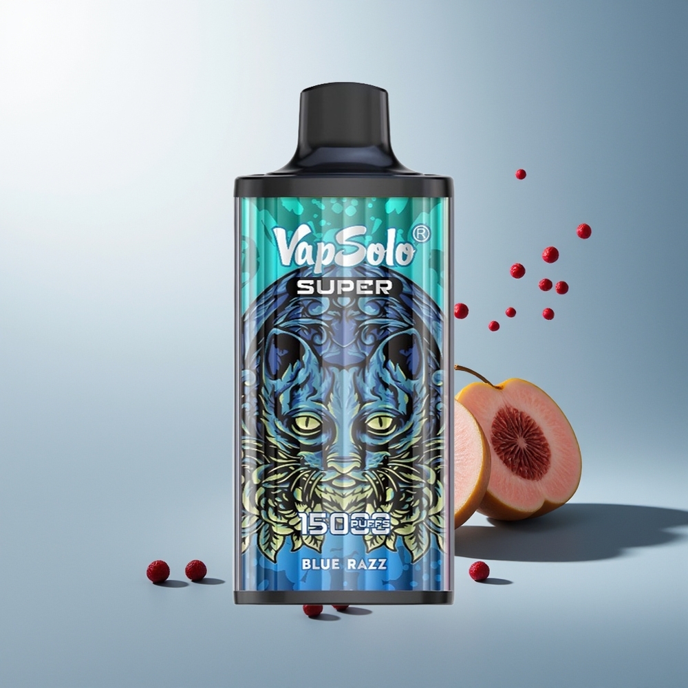Vapsolo Super 15000 Puff 40ml 850mah Mavi Ahududu