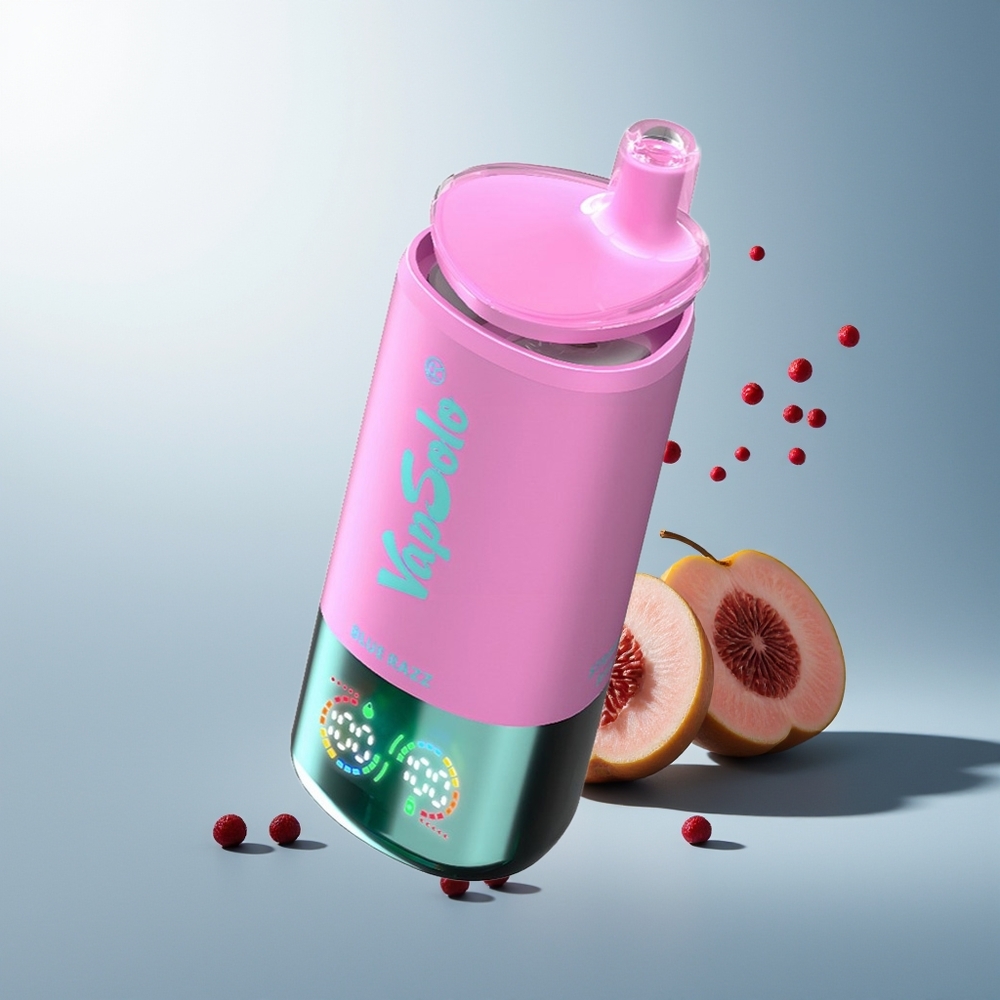 VapSolo Triple 30000 Puff 40ml 3 Hazneli Type-C Şarj Mavi Ahududu