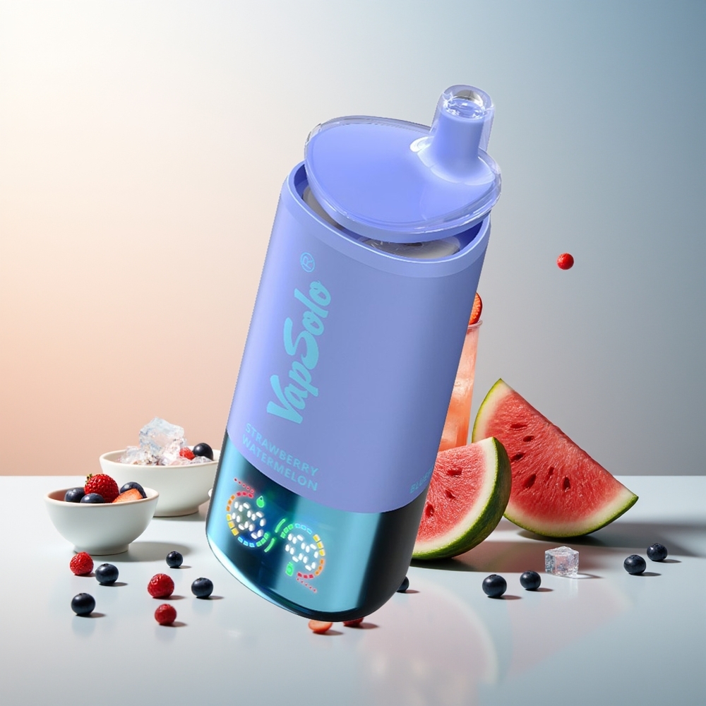 VapSolo Triple 30000 Puff 40ml 3 Hazneli Çilek Karpuz & Yaban Mersini Buz