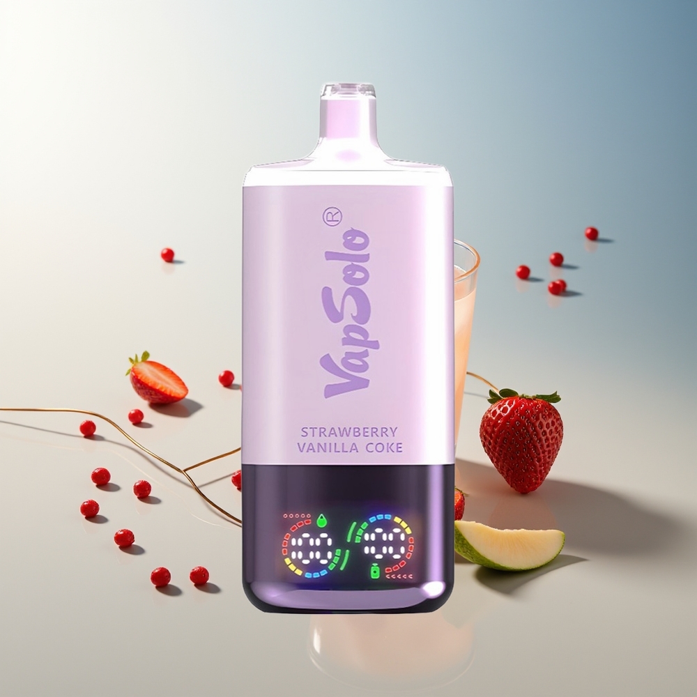 Vapsolo Triple 30000 Puff 40ml 3 Tank Tip-C Çilek Vanilya Koka