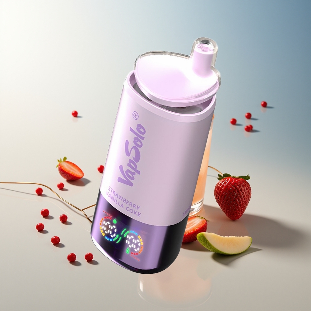 Vapsolo Triple 30000 Puff 40ml 3 Tank Tip-C Çilek Vanilya Koka