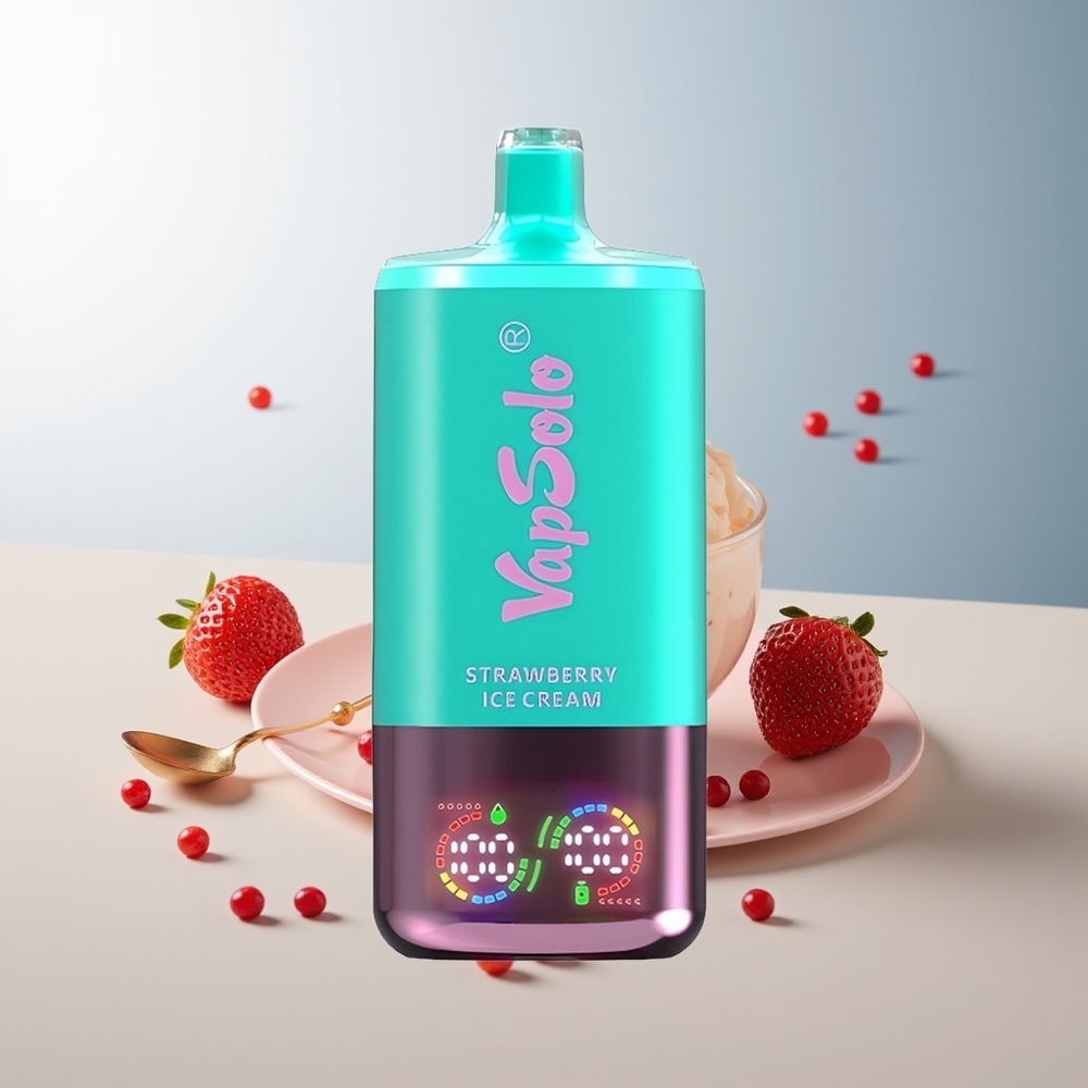 Vapsolo Triple 30000 Puff 40ml Çilekli Dondurma