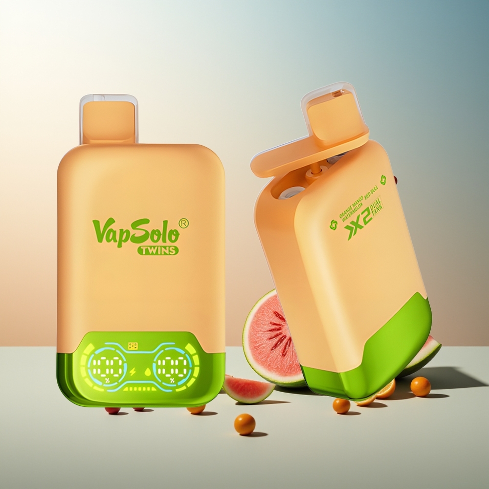 Vapsolo Twins 20000 Püf Çift Hazneli Type-C Şarj Portlu Portakal Mango Karpuz & Red Bull