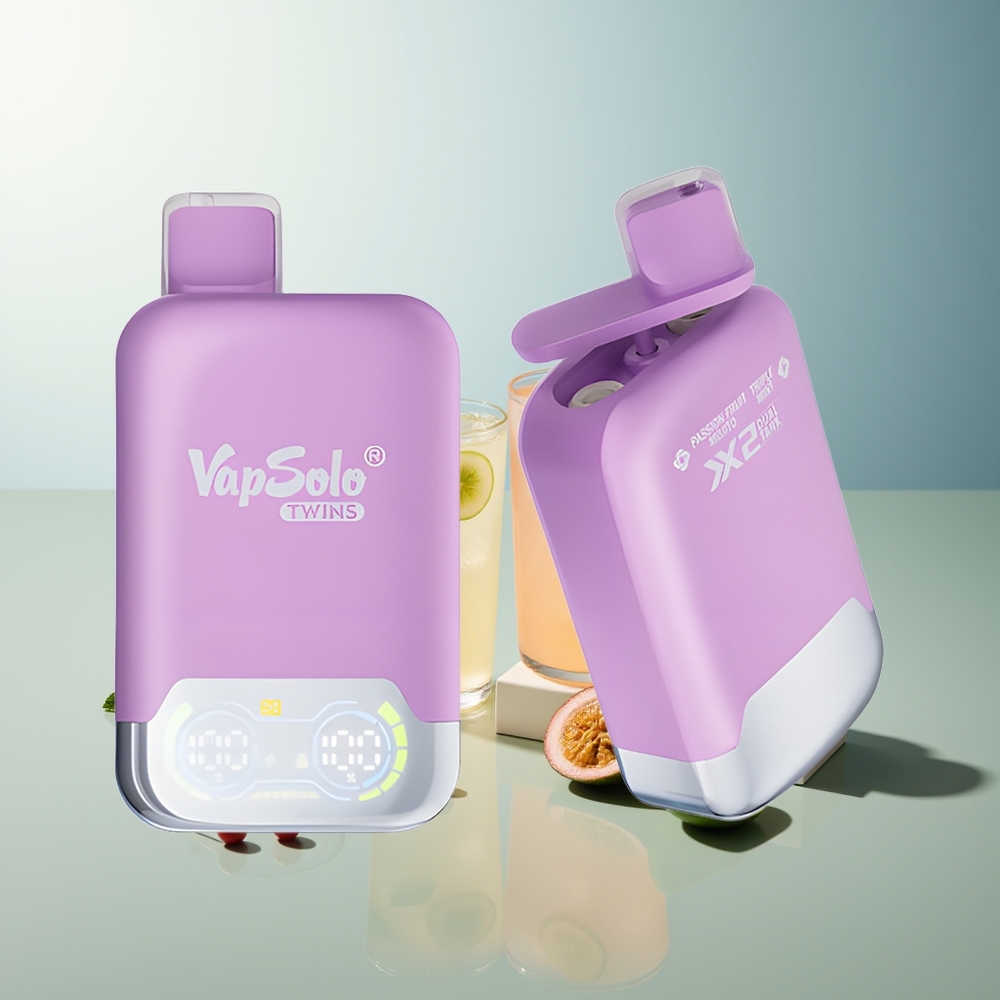 Vapsolo Twins 20000 Püf Çift Hazneli Type-C Şarj Tutku Meyveli Mojito & Üçlü Nane