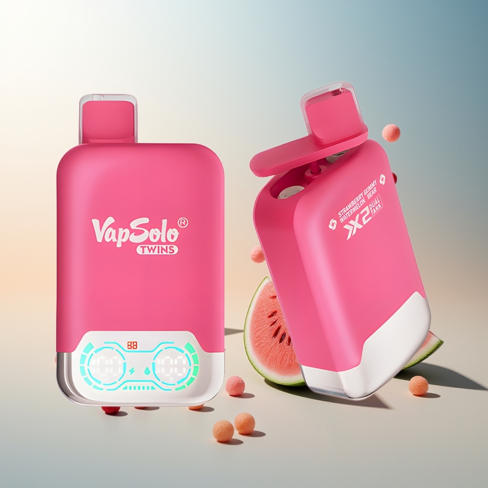 Vapsolo Twins 20000 Püf Çift Hazneli Type-C Şarj Çilek Karpuz & Sakızlı Ayı