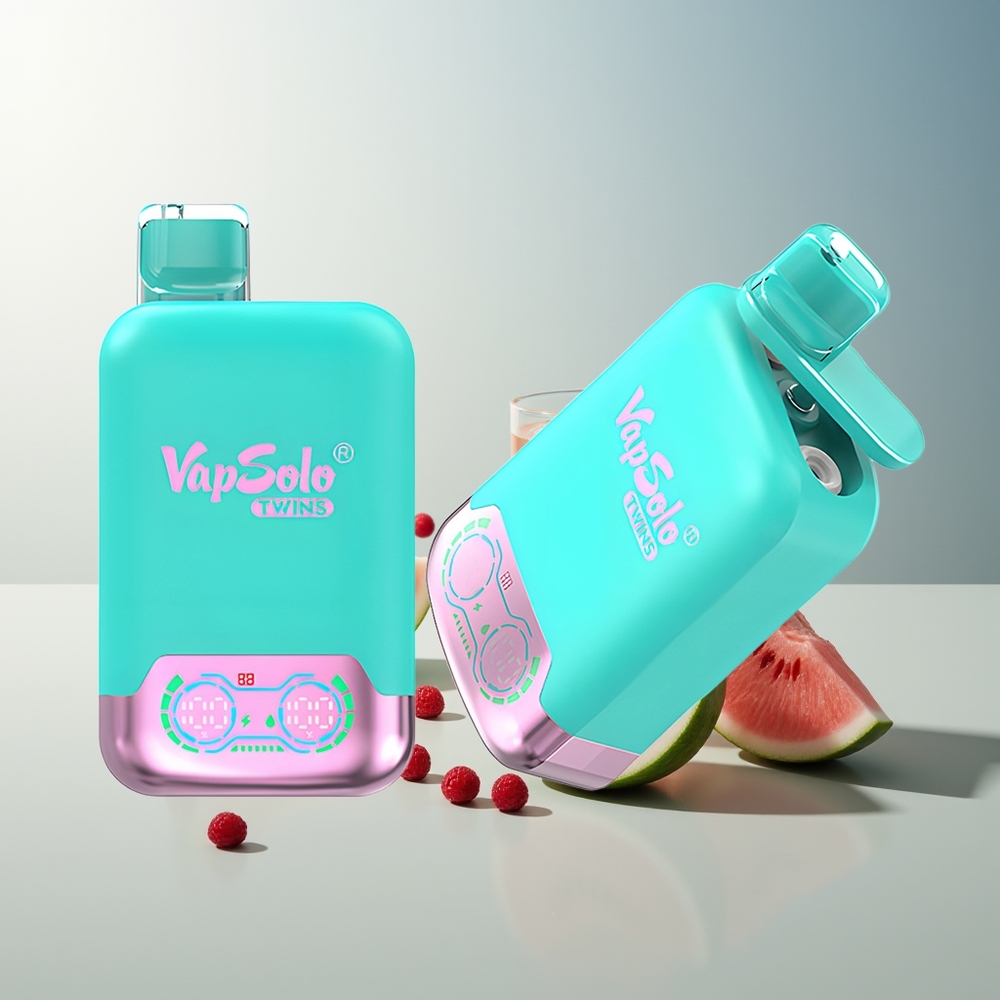 Vapsolo Twins 20000 Püf Çift Hazneli Type-C Şarj Üçlü Kavun & Ahududu Karpuz