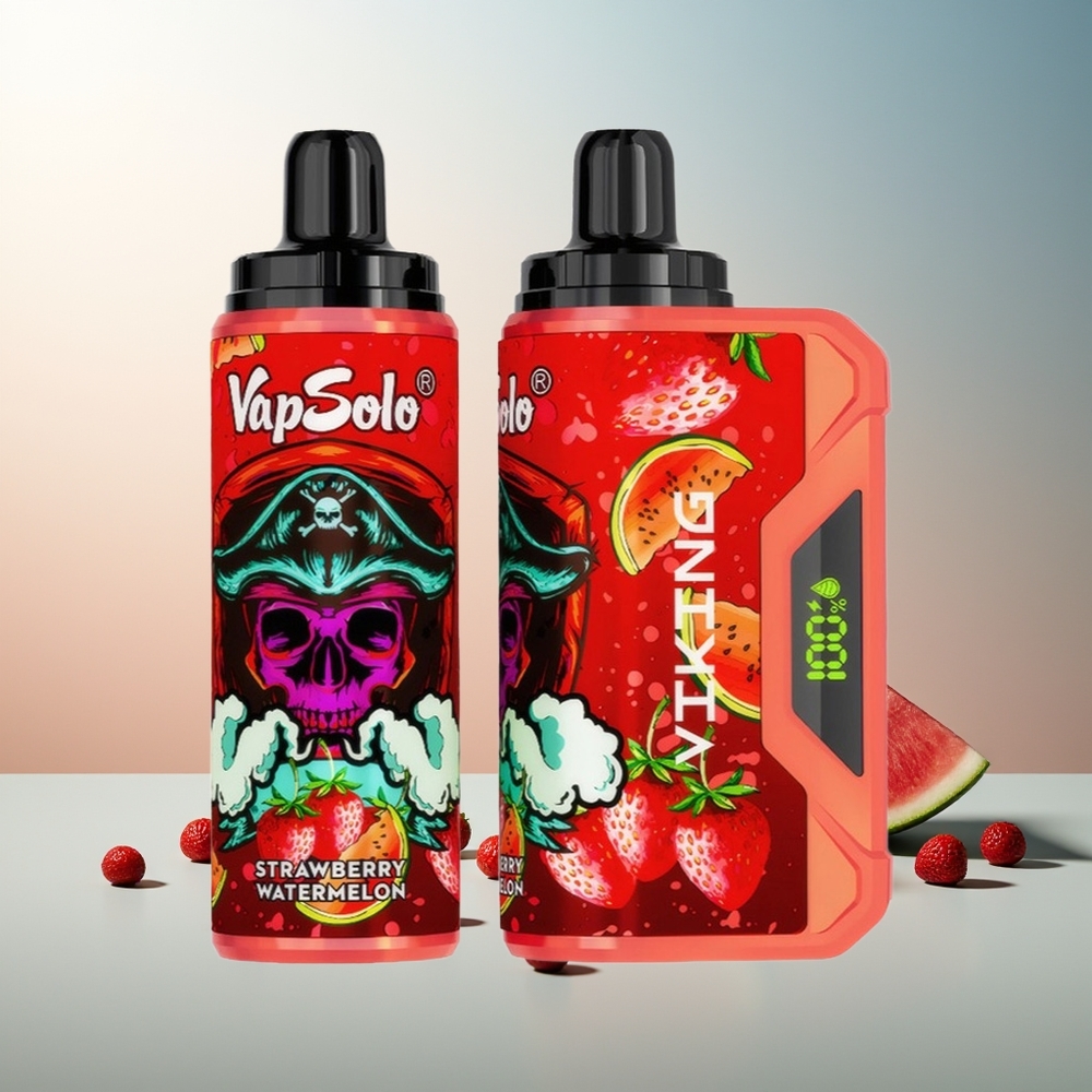 VapSolo VIKING 12000 Puff 22ml Tip Ekran Çilek Karpuz